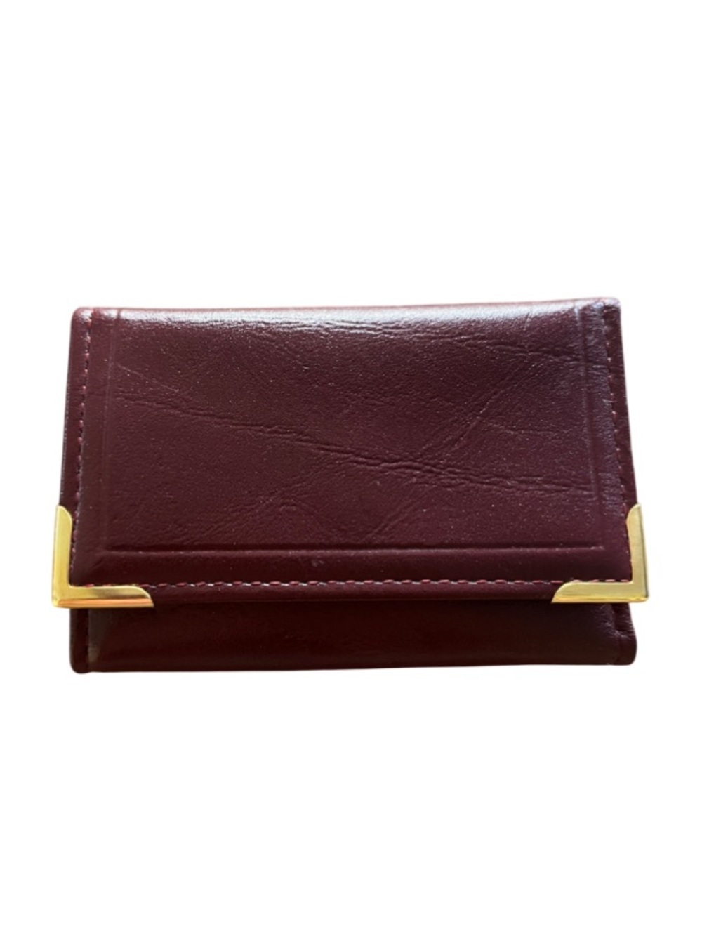 Vintage Prince Gardner Full Grain Burgundy Cowhide Leather Key Case